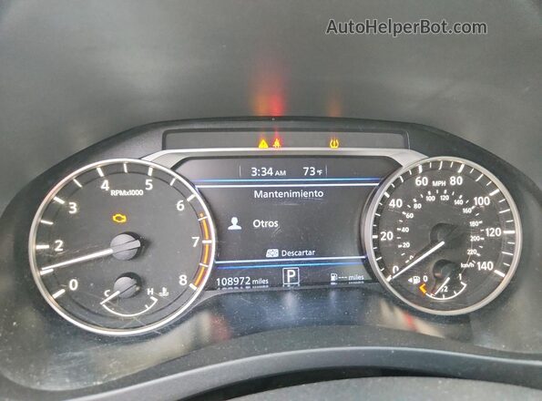 1N4BL4DV1MN361247 2021 NISSAN ALTIMA Black Vista del cuadro de instrumentos