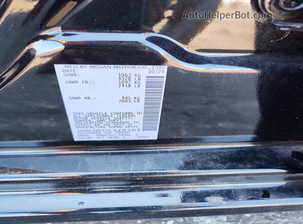 1N4BL4DV1SN328763 2025 NISSAN ALTIMA Black Вид наклейки з VIN-кодом