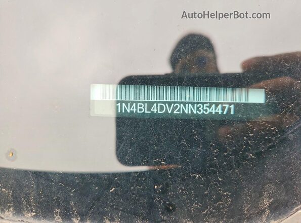 1N4BL4DV2NN354471 2022 NISSAN ALTIMA Gray Вид підкапотного простору