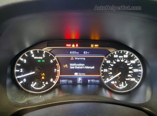 1N4BL4DV2SN352571 2025 NISSAN ALTIMA Burgundy Widok zestawu wskaźników