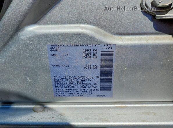 1N4BL4DV3RN347826 2024 NISSAN ALTIMA Silver Widok komory silnika