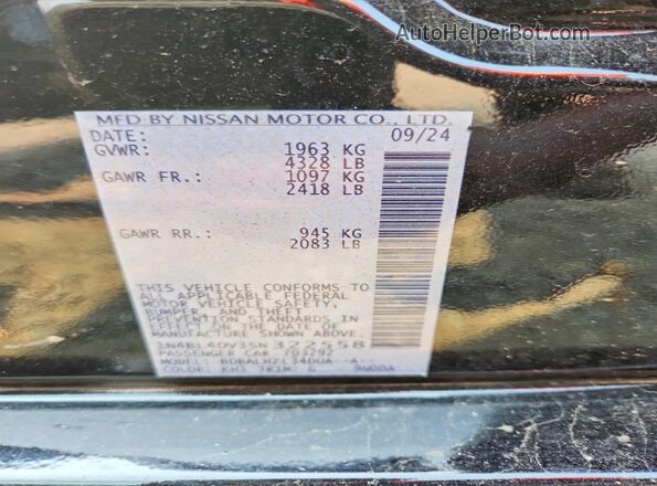 1N4BL4DV3SN322558 2025 NISSAN ALTIMA Black Widok komory silnika