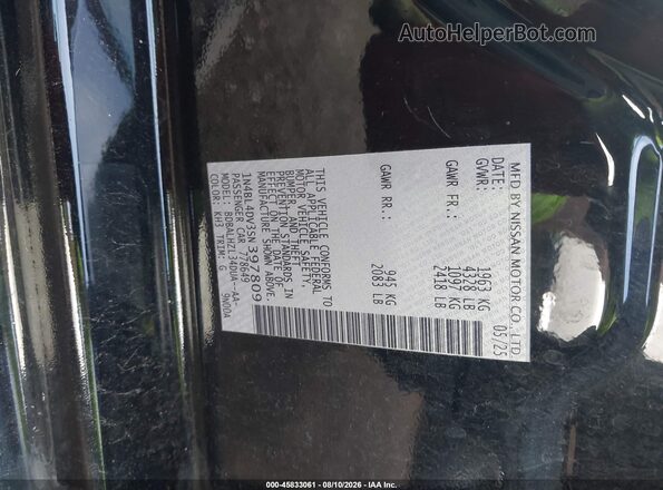 1N4BL4DV3SN397809 2025 NISSAN ALTIMA Black Widok komory silnika