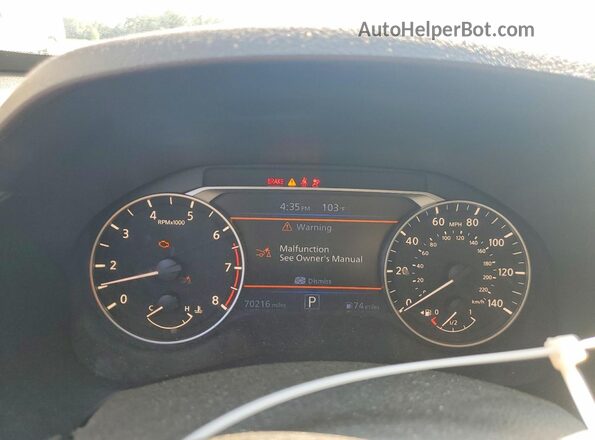 1N4BL4DV4MN328095 2021 NISSAN ALTIMA Gray Սարքավորումների վահանակի տեսք