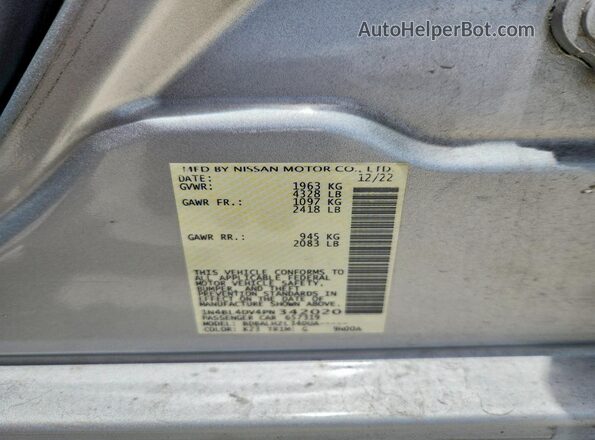 1N4BL4DV4PN342020 2023 NISSAN ALTIMA Silver Вид підкапотного простору