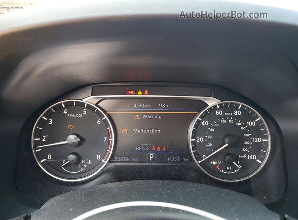 1N4BL4DV4SN317501 2025 NISSAN ALTIMA Белый Вид щитка приборов