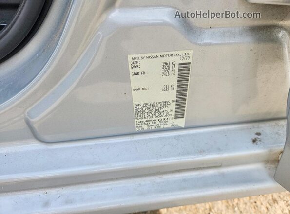 1N4BL4DV5MN309975 2021 NISSAN ALTIMA Gray Вид наклейки з VIN-кодом