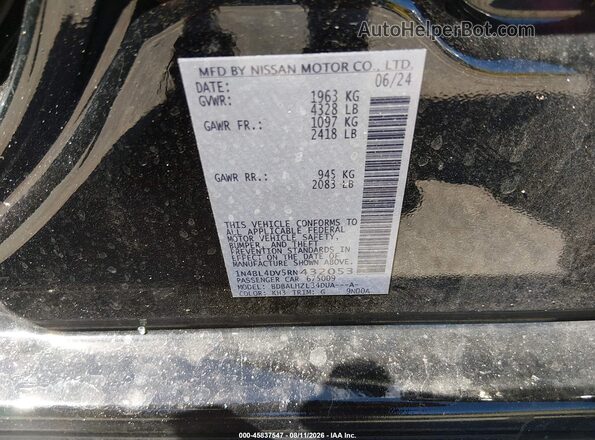 1N4BL4DV5RN432053 2024 NISSAN ALTIMA Black Vista del compartimento del motor