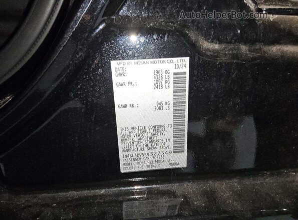 1N4BL4DV5SN327549 2025 NISSAN ALTIMA Черный Вид подкапотного пространства