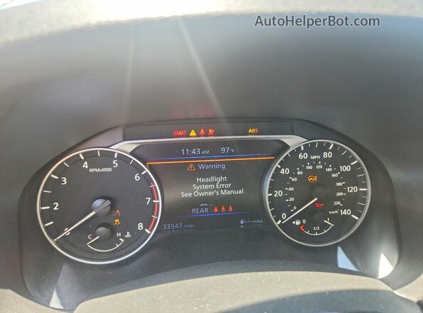 1N4BL4DV5SN383085 2025 NISSAN ALTIMA Gray Instrument cluster view