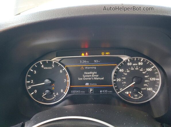 1N4BL4DV6PN334873 2023 NISSAN ALTIMA Gray Вид щитка приладів