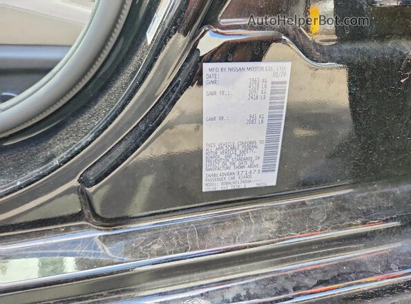 1N4BL4DV6RN371473 2024 NISSAN ALTIMA Black VIN կոդի պիտակի տեսք