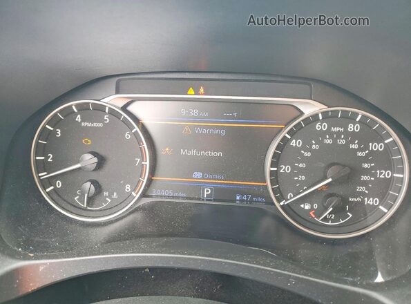 1N4BL4DV6SN370877 2025 NISSAN ALTIMA White Instrument cluster view