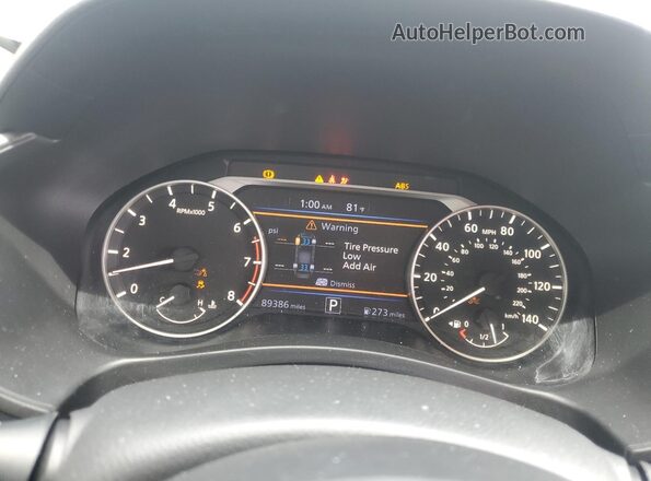 1N4BL4DV7KC190772 2019 NISSAN ALTIMA Black Вид щитка приладів