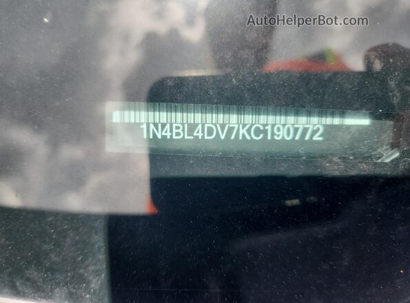 1N4BL4DV7KC190772 2019 NISSAN ALTIMA Black Вид підкапотного простору