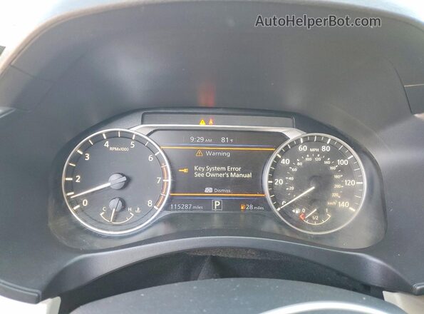 1N4BL4DV7LC186450 2020 NISSAN ALTIMA Black ხელსაწყოთა პანელის ხედი