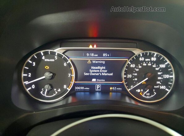 1N4BL4DV7SN411470 2025 NISSAN ALTIMA White Instrument cluster view