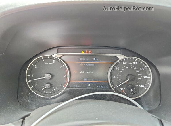 1N4BL4DV9MN332126 2021 NISSAN ALTIMA White ხელსაწყოთა პანელის ხედი