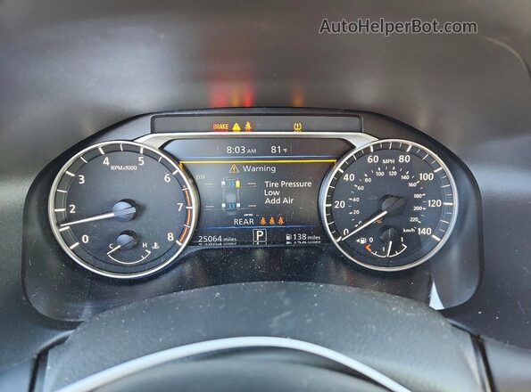1N4BL4DV9SN382702 2025 NISSAN ALTIMA Charcoal Widok zestawu wskaźników