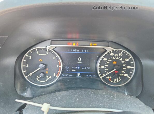 1N4BL4DVXMN365412 2021 NISSAN ALTIMA Charcoal Вид щитка приладів