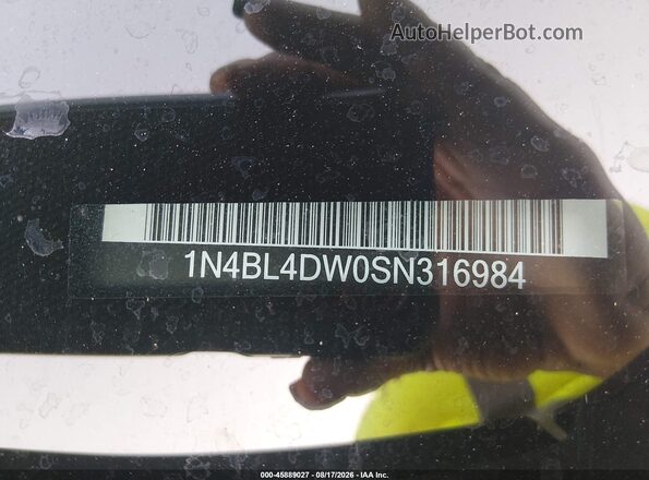 1N4BL4DW0SN316984 2025 NISSAN ALTIMA Бордовый Вид подкапотного пространства