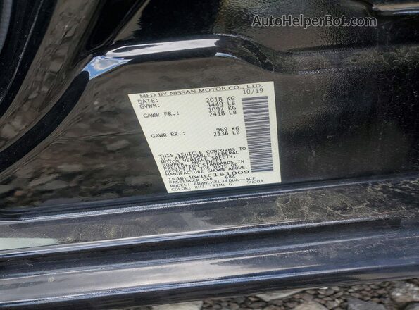 1N4BL4DW1LC181009 2020 NISSAN ALTIMA Black Widok komory silnika