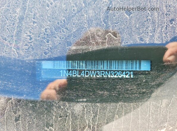 1N4BL4DW3RN326421 2024 NISSAN ALTIMA Черный Вид наклейки с VIN-кодом