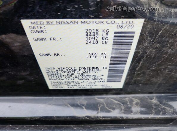 1N4BL4DW9LC271296 2020 NISSAN ALTIMA Черный 
