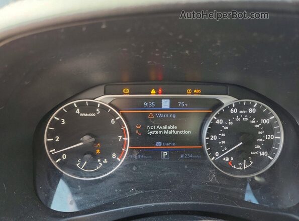 1N4BL4EV1KC160505 2019 NISSAN ALTIMA Black Instrument cluster view