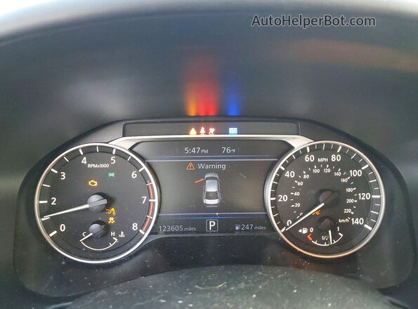 1N4BL4EV1LC172039 2020 NISSAN ALTIMA Синий Вид щитка приборов