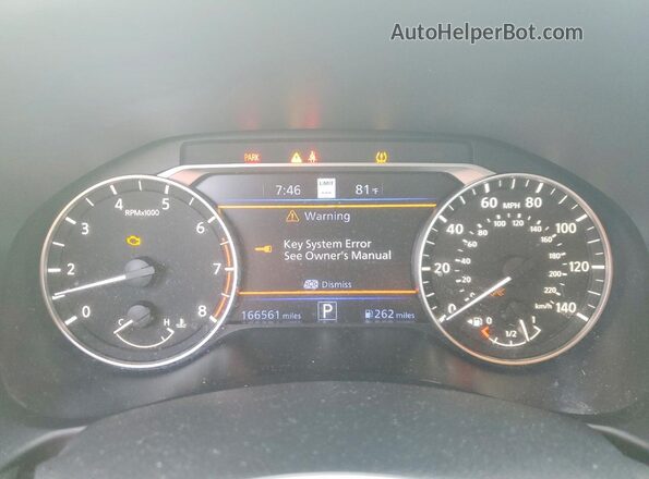 1N4BL4EV2KC133393 2019 NISSAN ALTIMA White Instrument cluster view