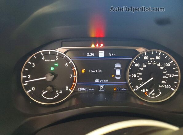 1N4BL4EV2KC242002 2019 NISSAN ALTIMA Угольный Вид щитка приборов