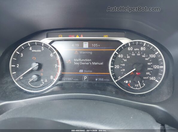 1N4BL4EV2LC116191 2020 NISSAN ALTIMA Black Հետևի նստատեղերի տեսք