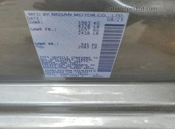1N4BL4EV3RN304005 2024 NISSAN ALTIMA Gray Engine compartment view