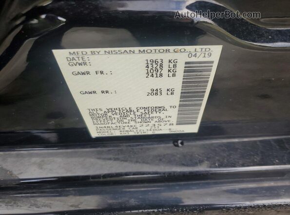 1N4BL4EV4KC223578 2019 NISSAN ALTIMA Black Widok komory silnika