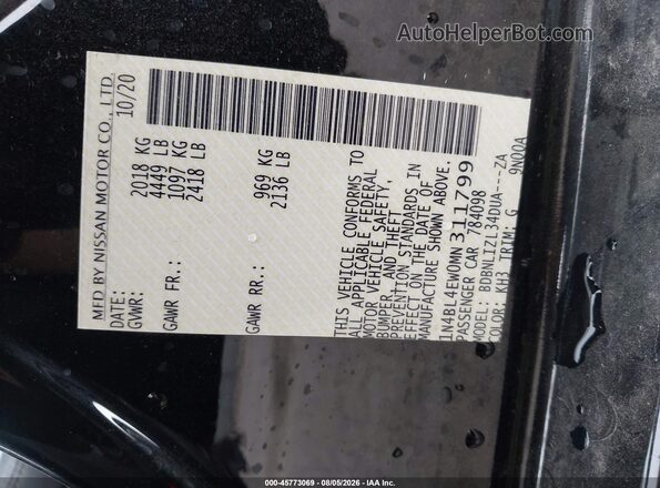 1N4BL4EW0MN311799 2021 NISSAN ALTIMA Black Вид підкапотного простору