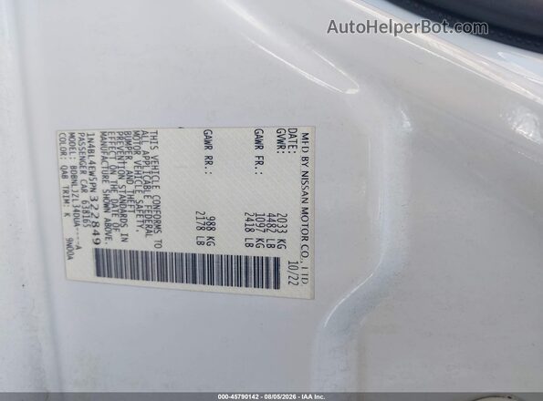 1N4BL4EW5PN322849 2023 NISSAN ALTIMA Белый Вид подкапотного пространства