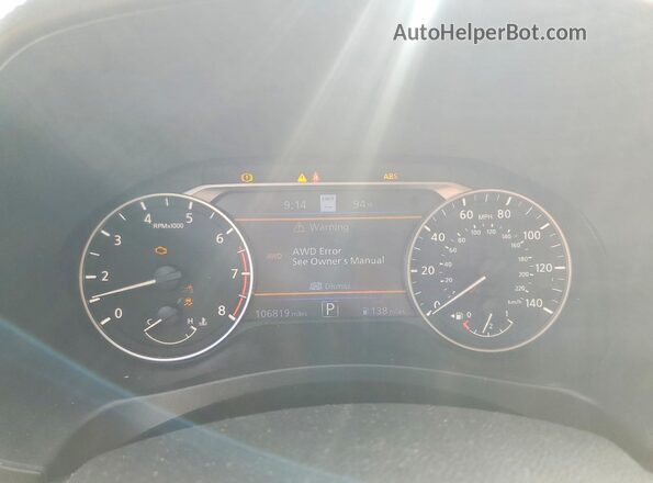 1N4BL4EWXKC234822 2019 NISSAN ALTIMA White Вид щитка приладів