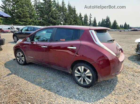 1N4BZ0CP0GC313569 2016 NISSAN LEAF Burgundy უკანა მარცხენა