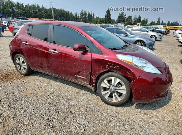 1N4BZ0CP0GC313569 2016 NISSAN LEAF Burgundy წინა მარჯვენა