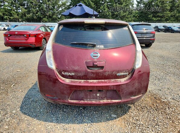 1N4BZ0CP0GC313569 2016 NISSAN LEAF Burgundy უკანა ხედი