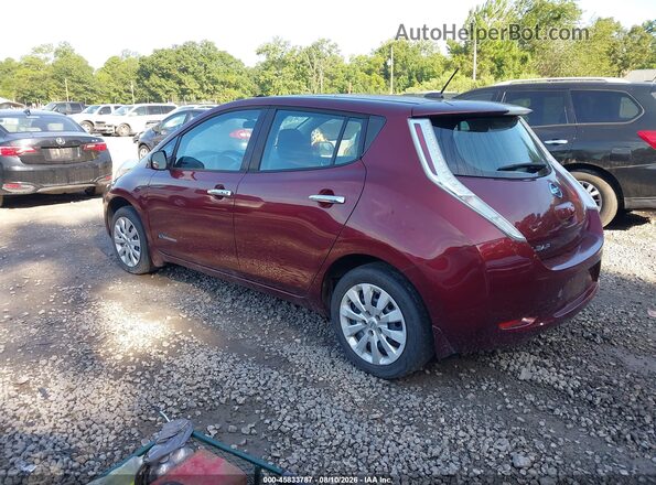 1N4BZ0CP0GC314527 2016 NISSAN LEAF Red უკანა მარცხენა