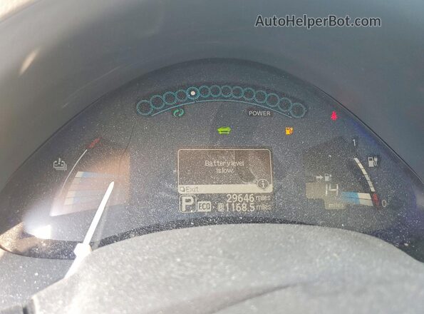 1N4BZ0CP2HC309833 2017 NISSAN LEAF White Вид щитка приладів
