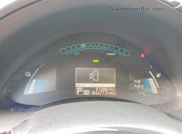 1N4BZ0CP3HC303457 2017 NISSAN LEAF Blue Instrument cluster view