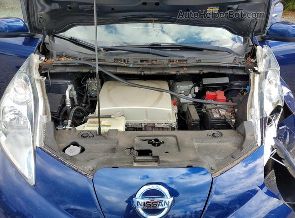 1N4BZ0CP3HC303457 2017 NISSAN LEAF Blue Engine compartment view