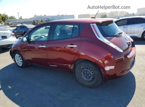 1N4BZ0CP3HC311042 2017 NISSAN LEAF Бордовый Задняя левая четверть