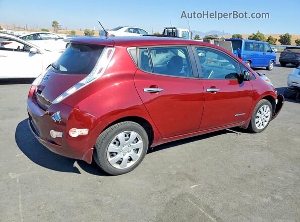 1N4BZ0CP3HC311042 2017 NISSAN LEAF Бордовый Задняя правая четверть