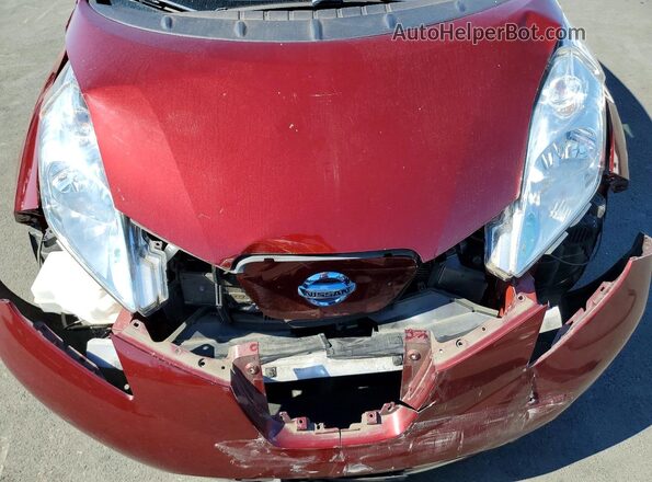 1N4BZ0CP3HC311042 2017 NISSAN LEAF Бордовый Вид задней части салона