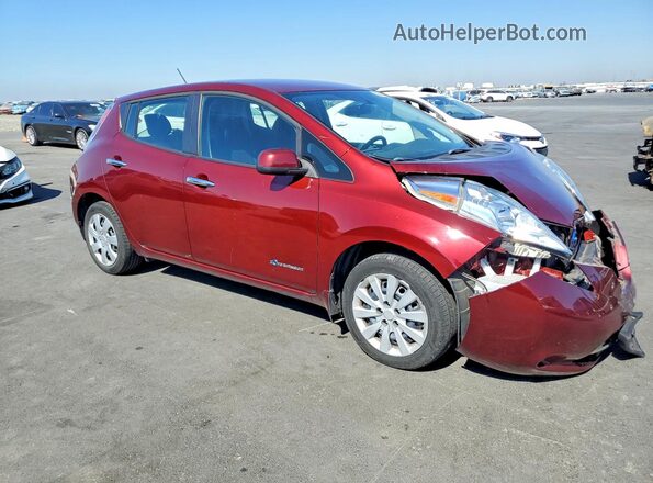 1N4BZ0CP3HC311042 2017 NISSAN LEAF Бордовый Передняя правая четверть