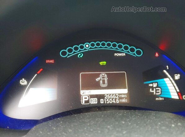 1N4BZ0CP4GC305023 2016 NISSAN LEAF Black Вид щитка приладів